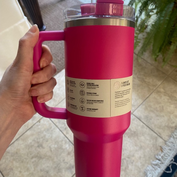 NWT HARD TO FIND Stanley Quencher H2.0 FlowState Tumbler 40oz, Camelia - Picture 2 of 4
